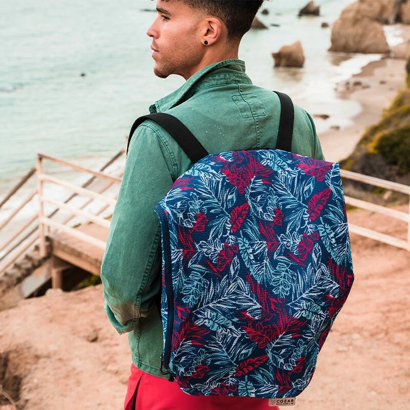 CGear Transitional Sand-Free Backpack And Personal Mat, Blue Floral 8 CGear Transitional Sand-Free Backpack And Personal Mat, Blue Floral - Image 6