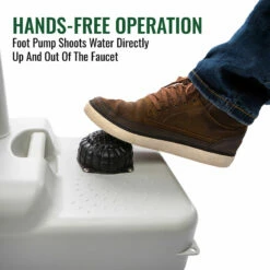 Outdoor 4.5 Gallon Portable Sink With Foot Pump, Soap Dispenser, And Waste Tank -Campingworld Shop 131067 6