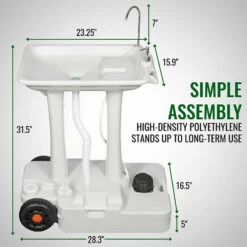 Outdoor 7.9 Gallon Portable Sink With Foot Pump And Soap Dispenser 12 Outdoor 7.9 Gallon Portable Sink With Foot Pump And Soap Dispenser -Campingworld Shop 131069 4