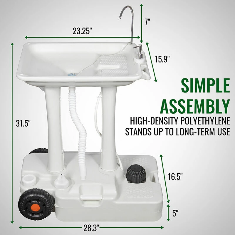 Outdoor 7.9 Gallon Portable Sink With Foot Pump And Soap Dispenser 6 Outdoor 7.9 Gallon Portable Sink With Foot Pump And Soap Dispenser - Image 4
