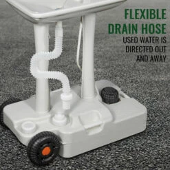 Outdoor 7.9 Gallon Portable Sink With Foot Pump And Soap Dispenser 14 Outdoor 7.9 Gallon Portable Sink With Foot Pump And Soap Dispenser -Campingworld Shop 131069 6