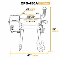 Z Grills 450A 8-in-1 BBQ Pellet Grill And Smoker 17 Z Grills 450A 8-in-1 BBQ Pellet Grill And Smoker -Campingworld Shop 381206 8