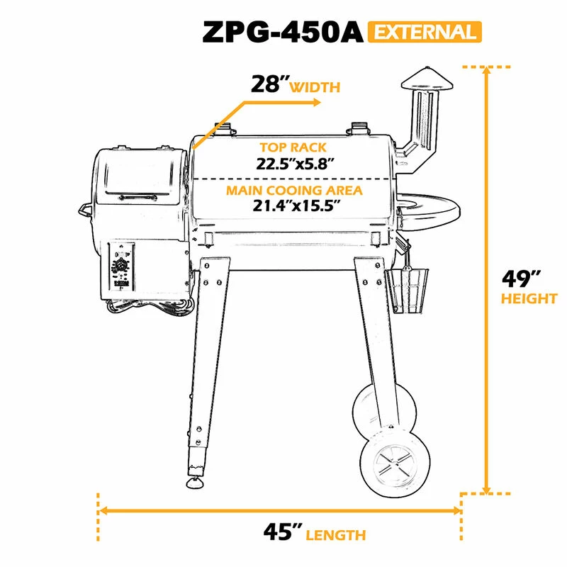 Z Grills 450A 8-in-1 BBQ Pellet Grill And Smoker 10 Z Grills 450A 8-in-1 BBQ Pellet Grill And Smoker - Image 8