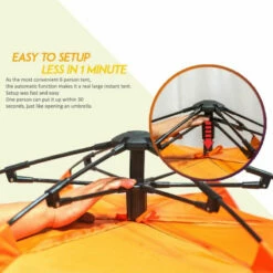 GlareWheel Instant Pop-Up Tent, Orange XL -Campingworld Shop 381237 ORAN 3