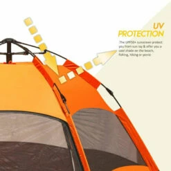 GlareWheel Instant Pop-Up Tent, Orange XL -Campingworld Shop 381237 ORAN 4