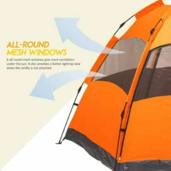 GlareWheel Instant Pop-Up Tent, Orange XL -Campingworld Shop 381237 ORAN 6