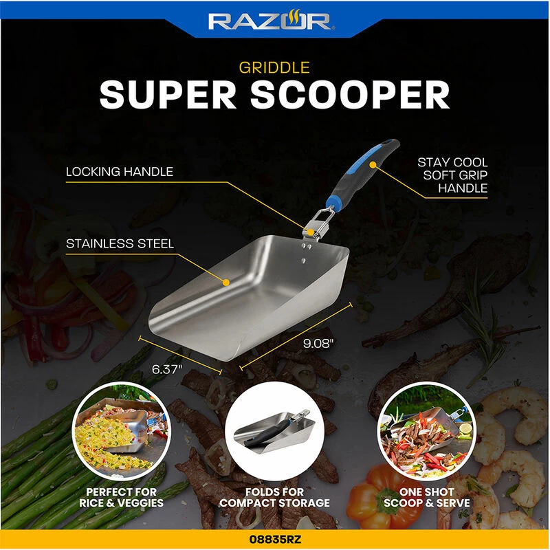 Razor Griddle Scooper With Folding Handle 14 Razor Griddle Scooper With Folding Handle - Image 12