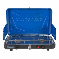 Stansport 2-Burner Propane Stove With Drip Pan And Piezo Igniter