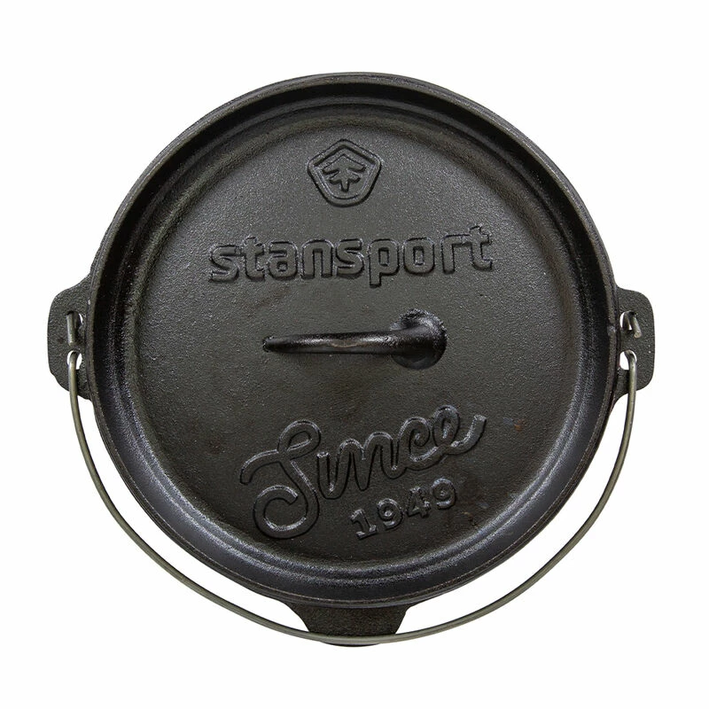 Stansport 4-Quart Pre-Seasoned Cast Iron Dutch Oven With Legs 5 Stansport 4-Quart Pre-Seasoned Cast Iron Dutch Oven With Legs - Image 3