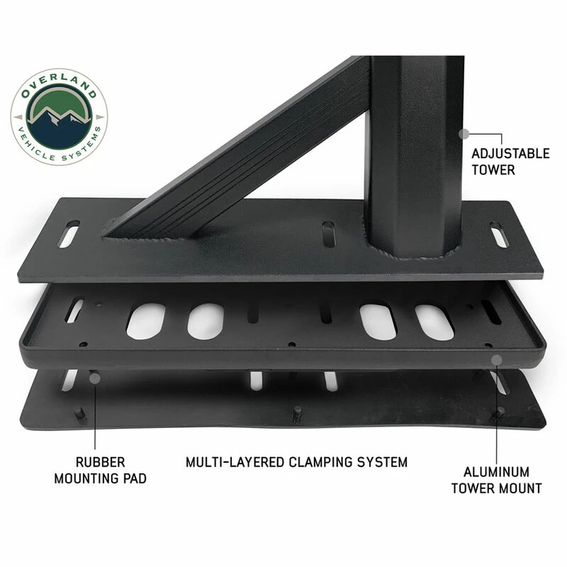 Overland Vehicle Systems Freedom Rack With Crossbars And 6.5' Side Support Bars 9 Overland Vehicle Systems Freedom Rack With Crossbars And 6.5' Side Support Bars - Image 7