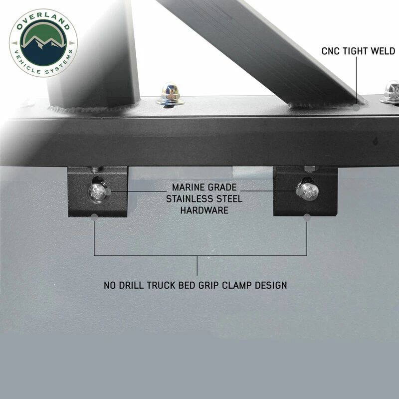 Overland Vehicle Systems Freedom Rack With Crossbars And 6.5' Side Support Bars 10 Overland Vehicle Systems Freedom Rack With Crossbars And 6.5' Side Support Bars - Image 8