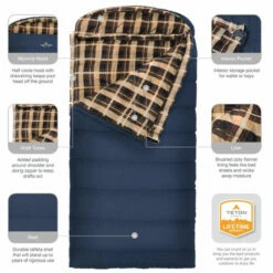 TETON Sports Celsius XL 20°F Sleeping Bag, Green/Tan, Right Zipper -Campingworld Shop 382870 4