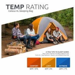 TETON Sports Celsius XL 20°F Sleeping Bag, Green/Tan, Left Zipper -Campingworld Shop 382871 4