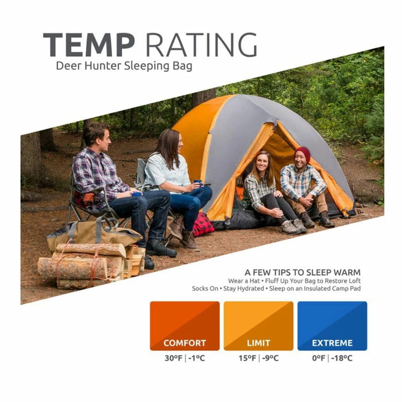 TETON Sports Deer Hunter 0°F Canvas Sleeping Bag, Right Zipper 5 TETON Sports Deer Hunter 0°F Canvas Sleeping Bag, Right Zipper - Image 3