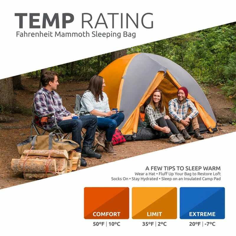 TETON Sports Fahrenheit 20°F Mammoth Double Sleeping Bag 8 TETON Sports Fahrenheit 20°F Mammoth Double Sleeping Bag - Image 6