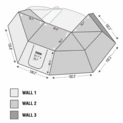 Overland Vehicle Systems 270 Driver-Side Awning And Wall 1, 2, And 3 With Mounting Brackets -Campingworld Shop 383103 17