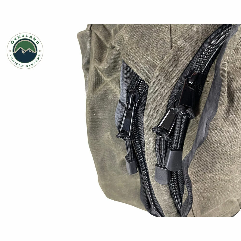 Overland Vehicle Systems Waxed Canvas Large Duffle Bag 5 Overland Vehicle Systems Waxed Canvas Large Duffle Bag - Image 3