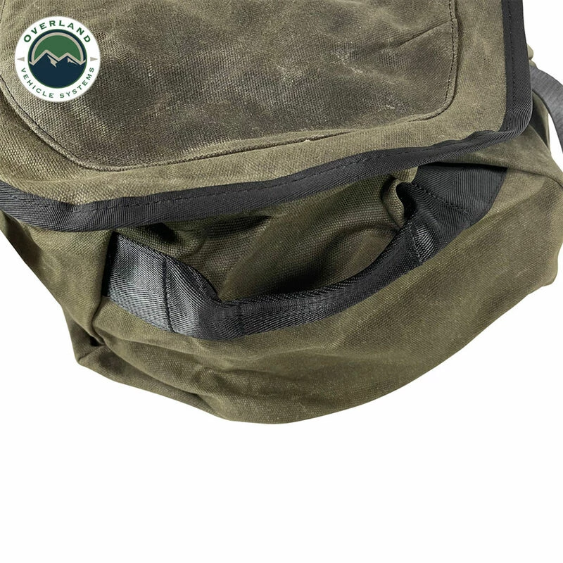 Overland Vehicle Systems Waxed Canvas Large Duffle Bag 6 Overland Vehicle Systems Waxed Canvas Large Duffle Bag - Image 4