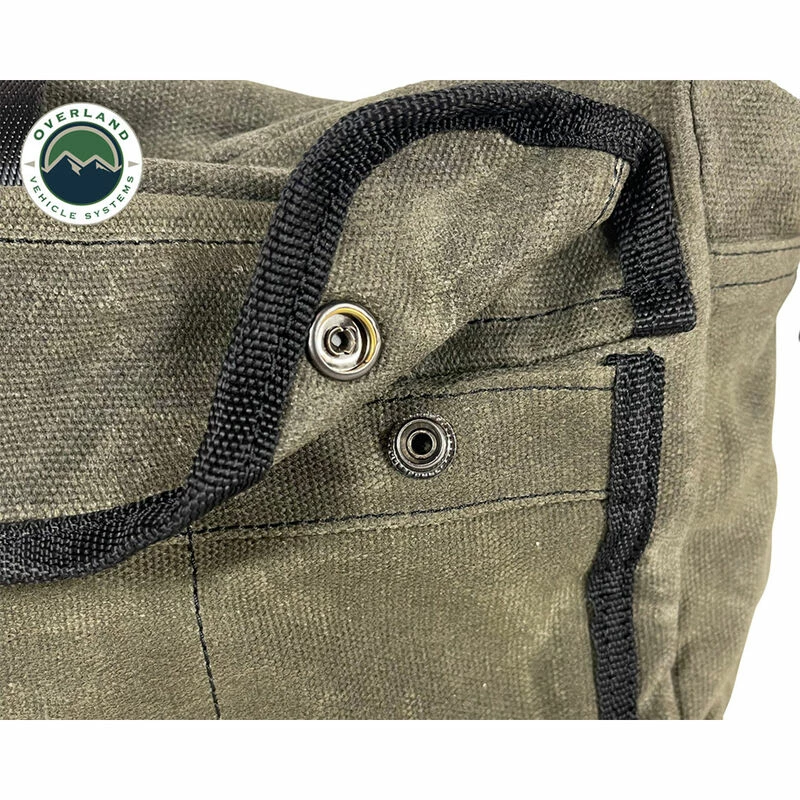 Overland Vehicle Systems Waxed Canvas Small Duffle Bag 5 Overland Vehicle Systems Waxed Canvas Small Duffle Bag - Image 3