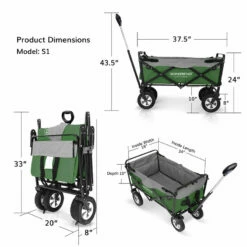 Wonderfold Outdoor S1 Utility Folding Wagon With Stand -Campingworld Shop 383622 GREE 9