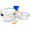 GSI Outdoors Glacier 1-Person Stainless Mess Kit