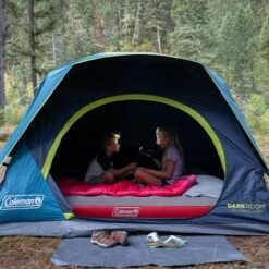 Coleman Dark Room Skydome 4-Person Camping Tent, Blue -Campingworld Shop 728236 12