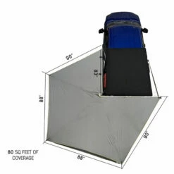 Overland Vehicle Systems Nomadic 270 LT Awning With Wall 1, 2, And Mounting Brackets, Driver Side, Dark Gray -Campingworld Shop 755224 3