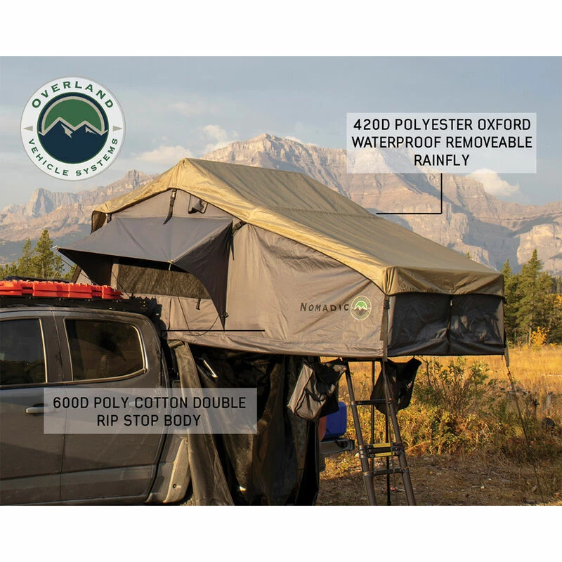 Overland Vehicle Systems Nomadic 3 Extended Rooftop Tent With Annex 14 Overland Vehicle Systems Nomadic 3 Extended Rooftop Tent With Annex - Image 12